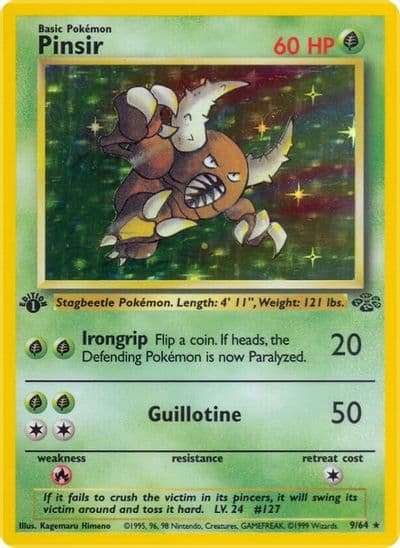 Pinsir (9) Jungle Pokemon card