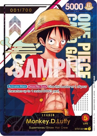 MonkeyDLuffy ST01 001 Serial Number One Piece Promotion Cards One Piece card