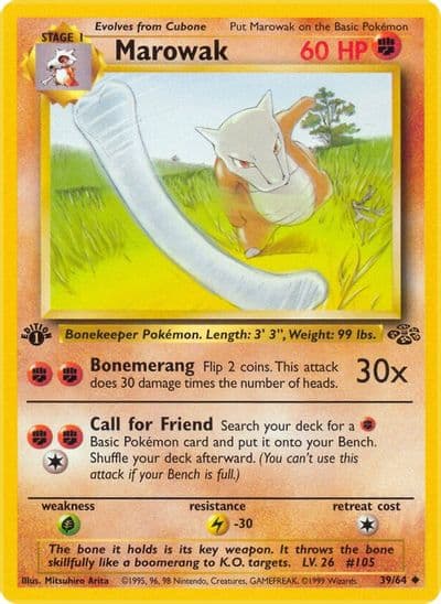 Marowak Jungle Pokemon card