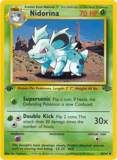 Nidorina Jungle Pokemon card