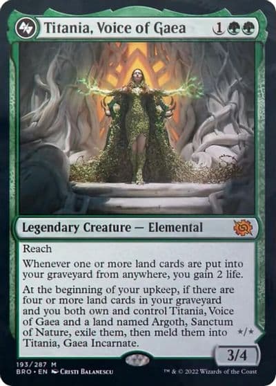 Titania Voice of Gaea The Brothers' War Magic card