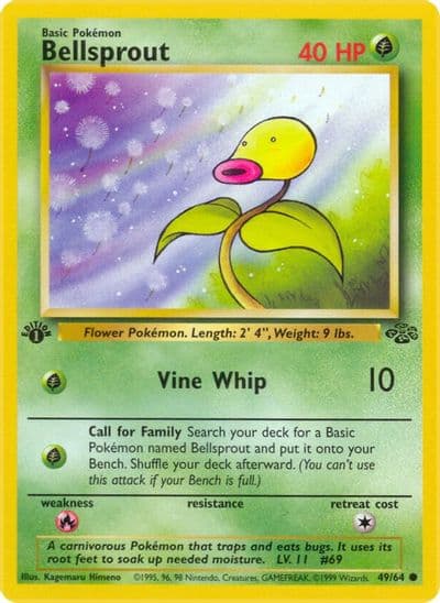 Bellsprout Jungle Pokemon card