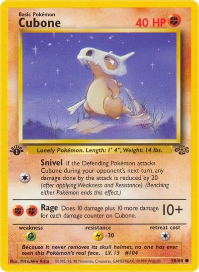 Cubone Jungle Pokemon card