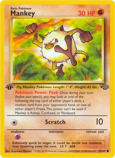 Mankey Jungle Pokemon card