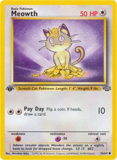 Meowth Jungle Pokemon card