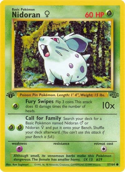 Nidoran F Jungle Pokemon card