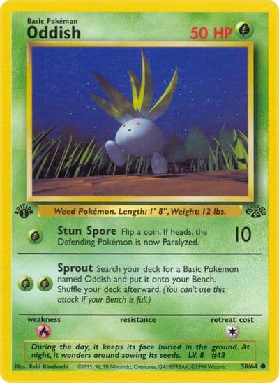 Oddish Jungle Pokemon card