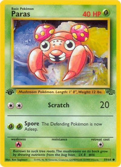 Paras Jungle Pokemon card