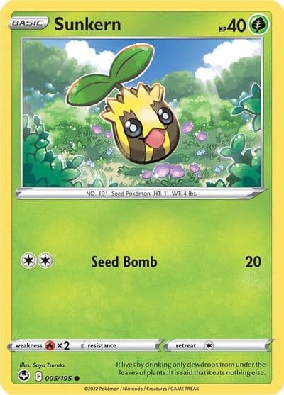 Sunkern SWSH12: Silver Tempest Pokemon card