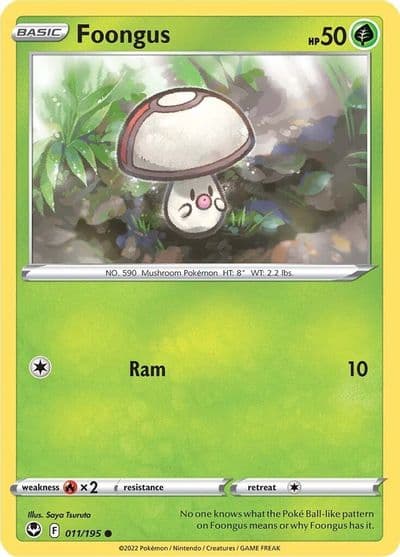 Foongus SWSH12: Silver Tempest Pokemon card