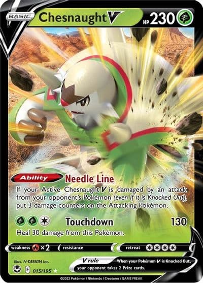 Chesnaught V SWSH12: Silver Tempest Pokemon card
