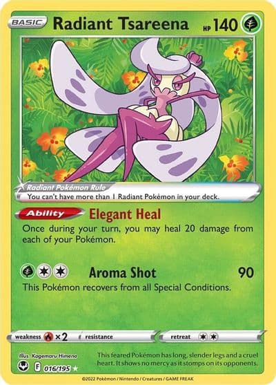 Radiant Tsareena SWSH12: Silver Tempest Pokemon card