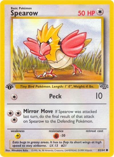 Spearow Jungle Pokemon card