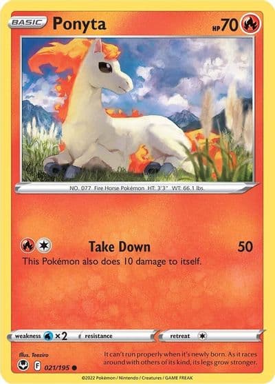 Ponyta SWSH12: Silver Tempest Pokemon card