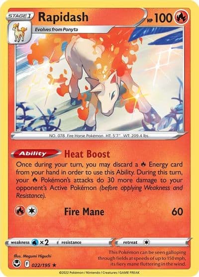 Rapidash SWSH12: Silver Tempest Pokemon card