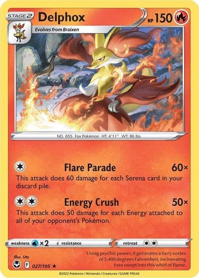 Delphox SWSH12: Silver Tempest Pokemon card
