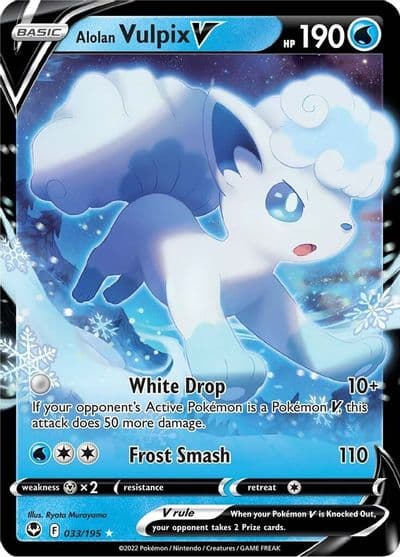Alolan Vulpix V SWSH12: Silver Tempest Pokemon card