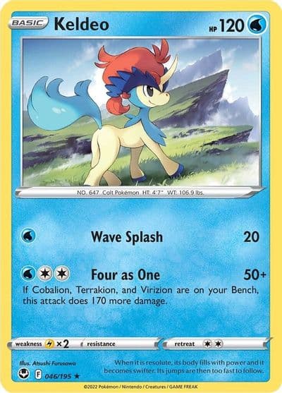 Keldeo SWSH12: Silver Tempest Pokemon card