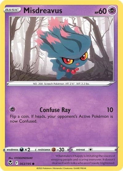 Misdreavus SWSH12: Silver Tempest Pokemon card