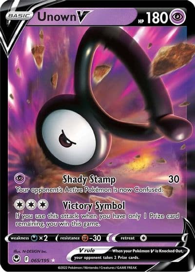 Unown V SWSH12: Silver Tempest Pokemon card