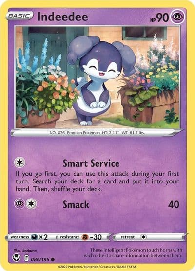Indeedee SWSH12: Silver Tempest Pokemon card
