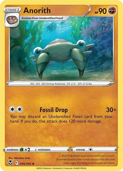 Anorith SWSH12: Silver Tempest Pokemon card
