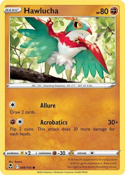 Hawlucha SWSH12: Silver Tempest Pokemon card