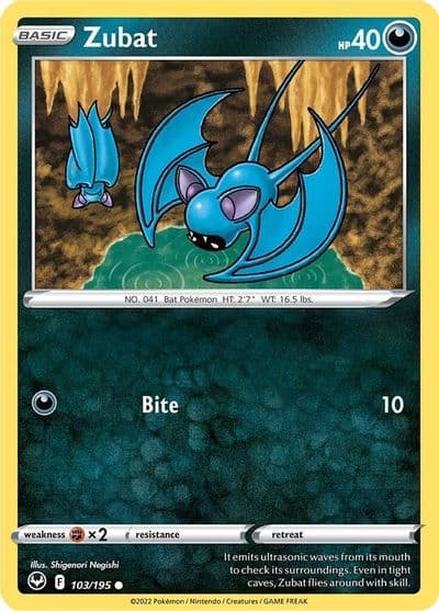 Zubat SWSH12: Silver Tempest Pokemon card