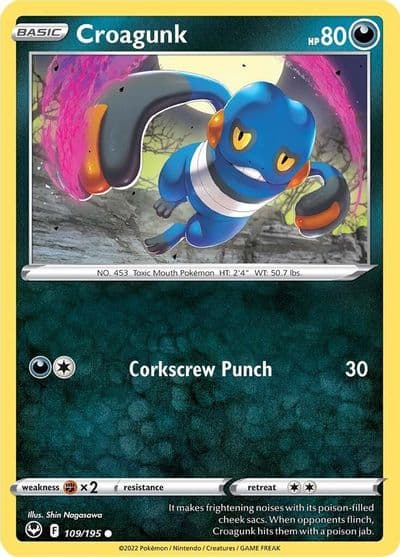 Croagunk SWSH12: Silver Tempest Pokemon card
