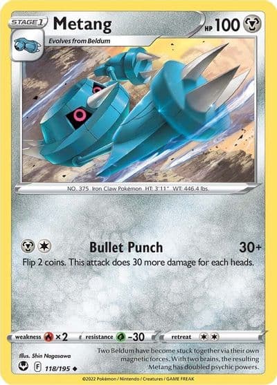 Metang SWSH12: Silver Tempest Pokemon card
