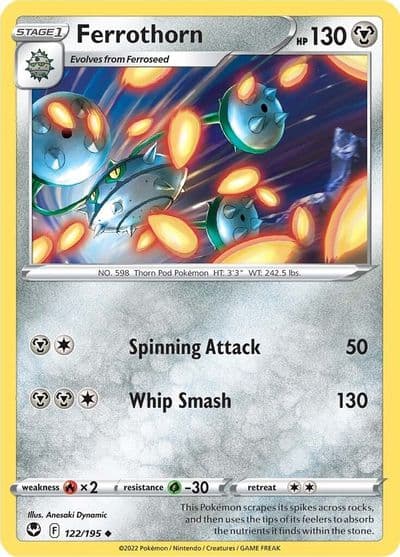 Ferrothorn SWSH12: Silver Tempest Pokemon card