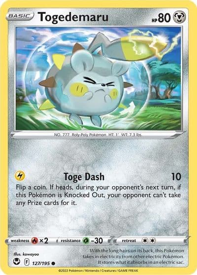 Togedemaru SWSH12: Silver Tempest Pokemon card