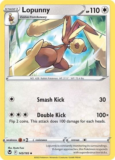 Lopunny SWSH12: Silver Tempest Pokemon card