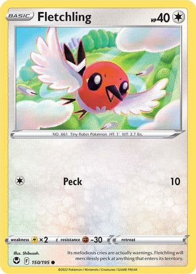 Fletchling SWSH12: Silver Tempest Pokemon card