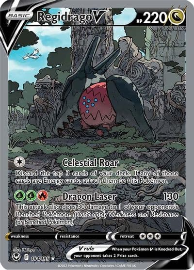 Regidrago V (Alternate Full Art) SWSH12: Silver Tempest Pokemon card