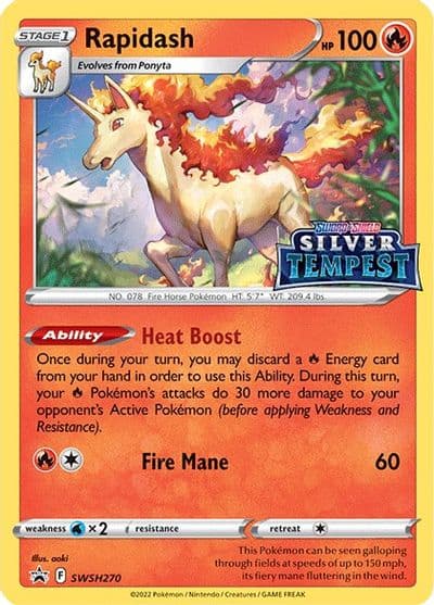 Rapidash - SWSH270 (Prerelease) SWSH: Sword & Shield Promo Cards Pokemon card