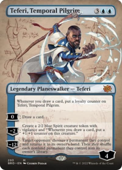 Teferi Temporal Pilgrim Borderless The Brothers' War Magic card