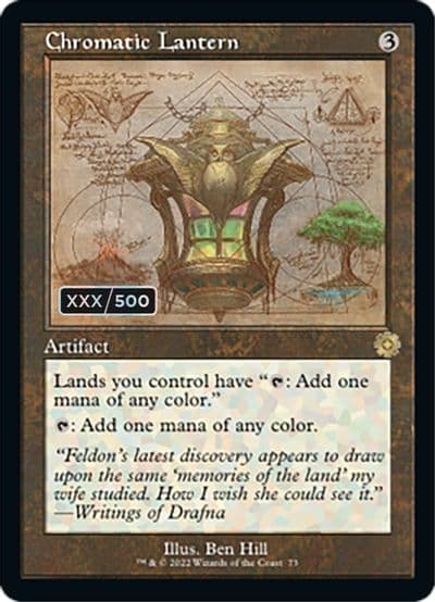 Chromatic Lantern Schematic Serial Numbered The Brothers' War: Retro Frame Artifacts Magic card