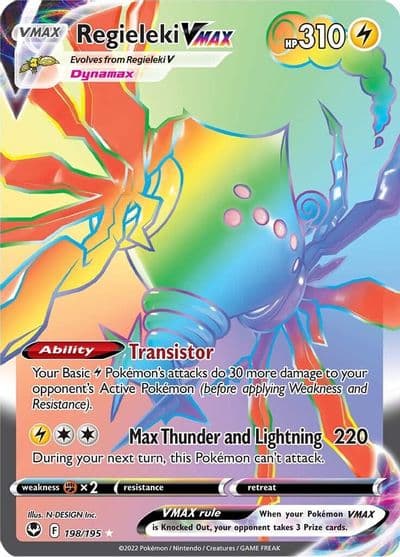 Regieleki VMAX (Secret) SWSH12: Silver Tempest Pokemon card