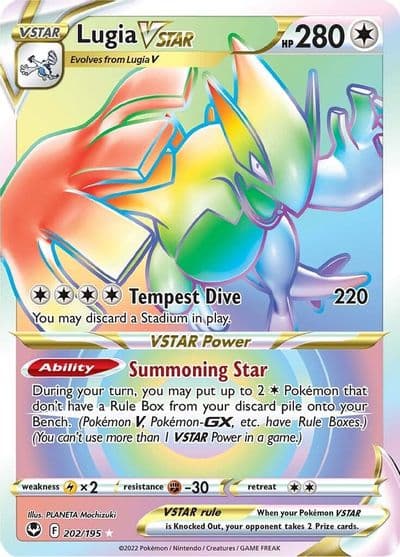 Lugia VSTAR (Secret) (202) SWSH12: Silver Tempest Pokemon card