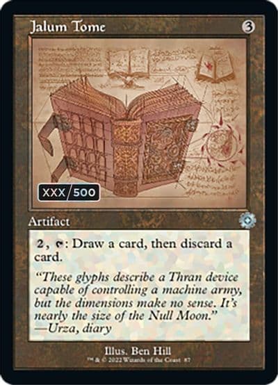 Jalum Tome Schematic Serial Numbered The Brothers' War: Retro Frame Artifacts Magic card