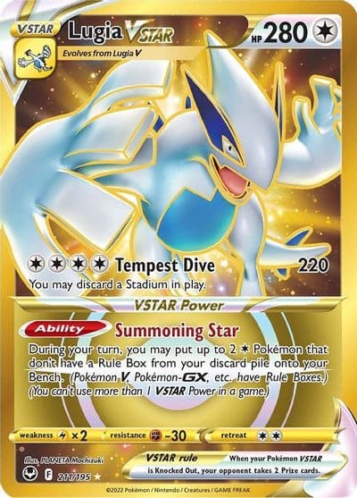 Lugia VSTAR (Secret) (211) SWSH12: Silver Tempest Pokemon card