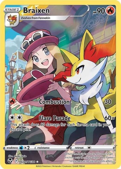 Braixen SWSH12: Silver Tempest Trainer Gallery Pokemon card