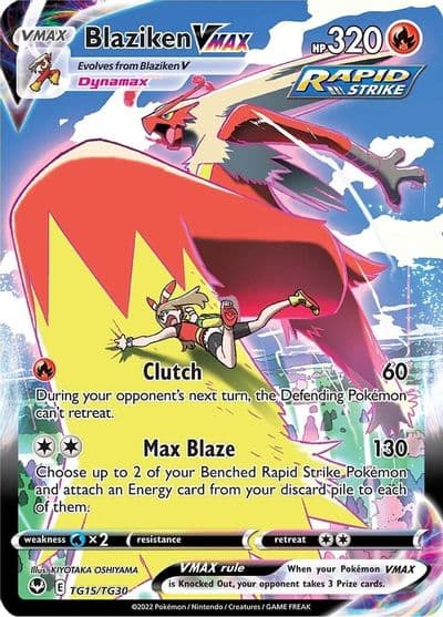 Blaziken VMAX SWSH12: Silver Tempest Trainer Gallery Pokemon card
