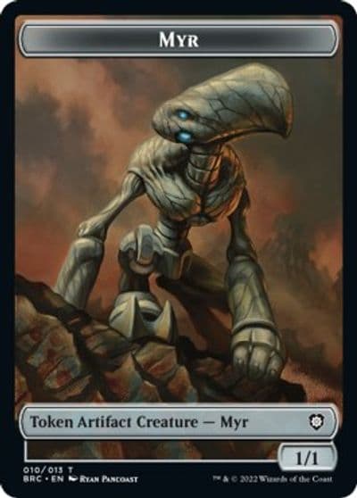 Myr Powerstone Double Sided Token Commander: The Brothers' War Magic card