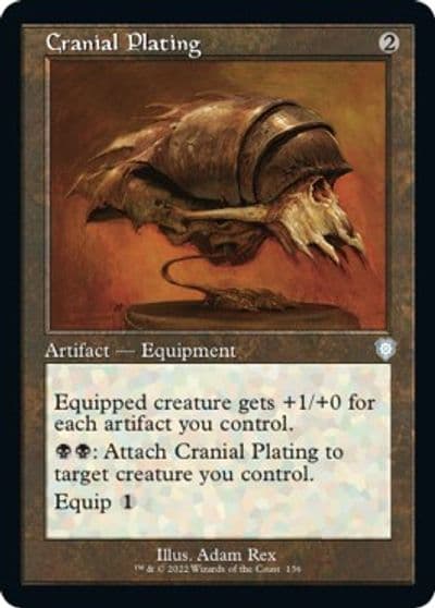 Cranial Plating Retro Frame Commander: The Brothers' War Magic card