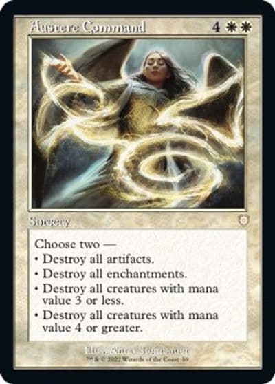 Austere Command Retro Frame Commander: The Brothers' War Magic card