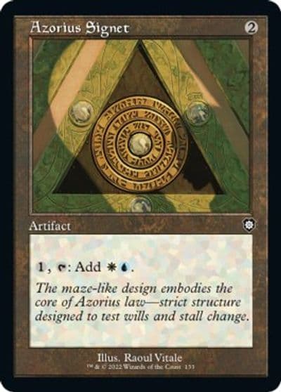 Azorius Signet Retro Frame Commander: The Brothers' War Magic card