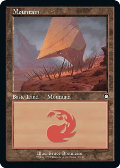 Mountain 35 Retro Frame Commander: The Brothers' War Magic card