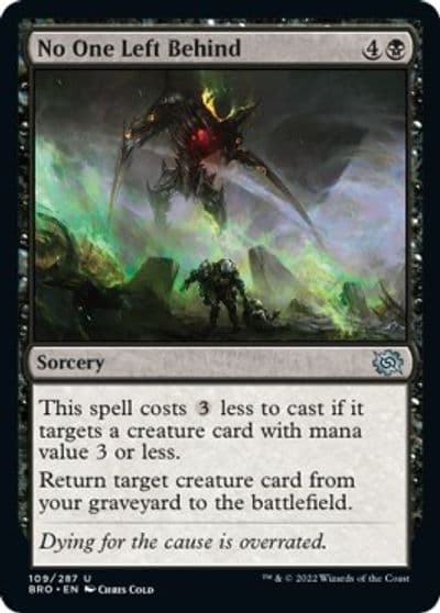 No One Left Behind The Brothers' War Magic card